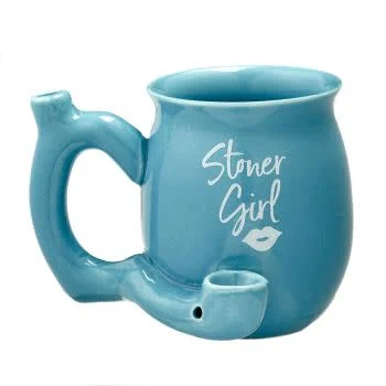 Stoner Girl Pipe Mug - Blue
