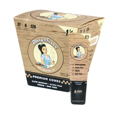 Blazy Susan Unbleached Paper Cones - Smoke Shop