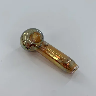 The Crush Glass: Brown Reflective Finish Hand Pipe (3") - Smoke Shop