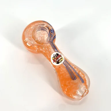 The Crush Glass Flat Mouth Swirl Hand Pipe (3") - Smoke Shop