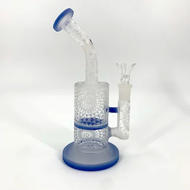 The Crush Glass: Frosted Water Pipe (8.5") - Smoke Shop