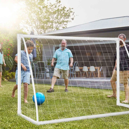 COSTWAY 6 X 4 Feet Soccer Goal With Strong UPVC Frame