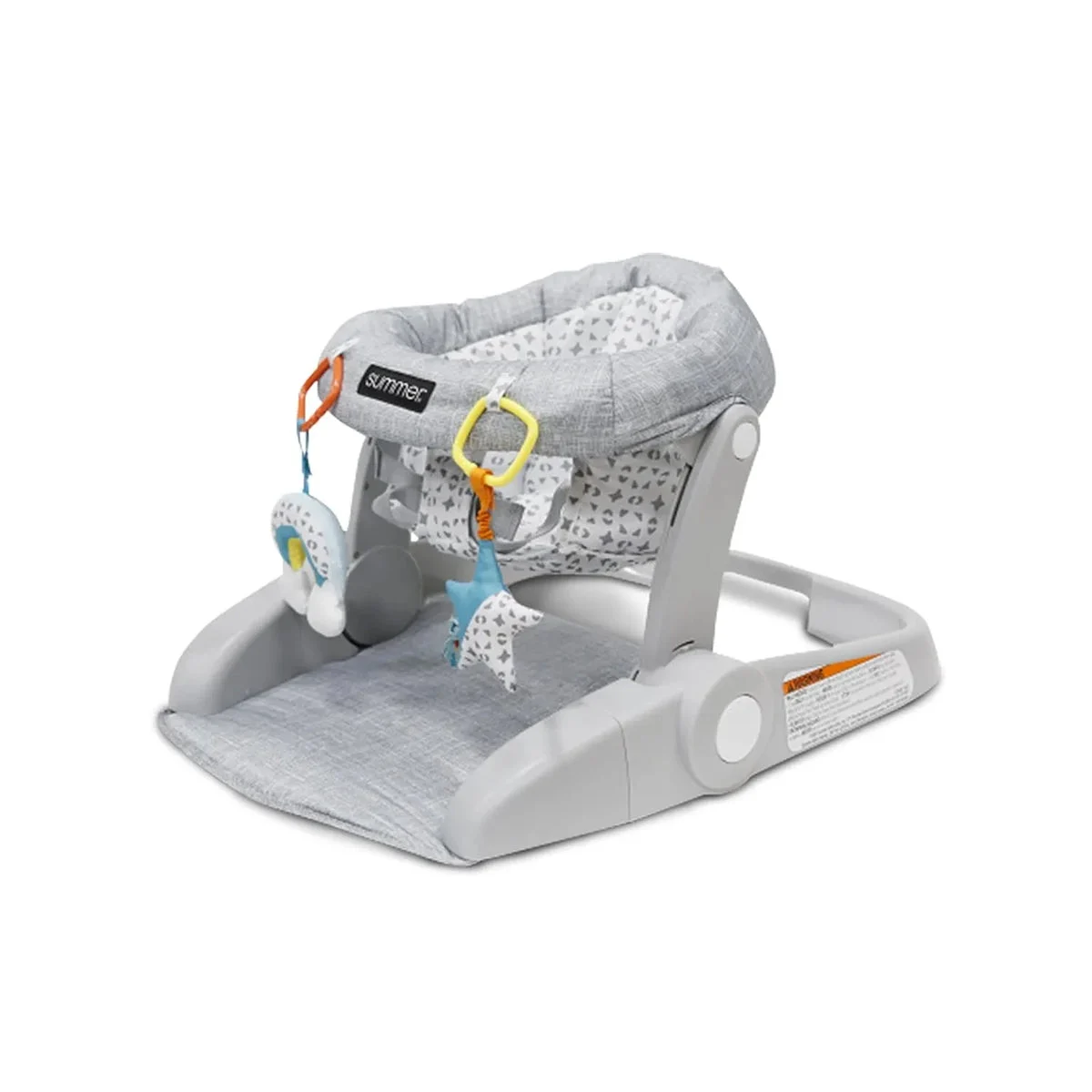 Ingenuity 2-Position Baby Floor Seat - Grey/Pink
