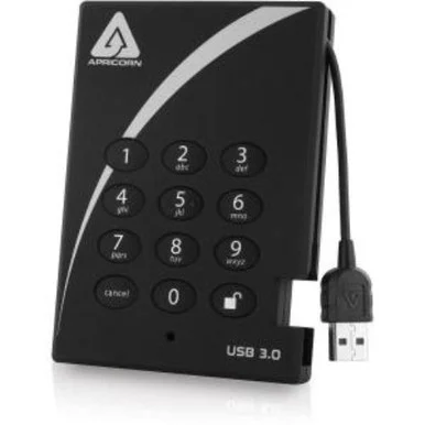 Apricorn Aegis Padlock A25-3PL256-S2000 2 TB Solid State Drive - External - Portable