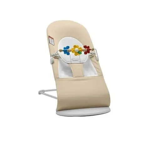 BabyBjörn Bouncer Balance Soft, Beige/Gray w/ Flying Friends Bundle