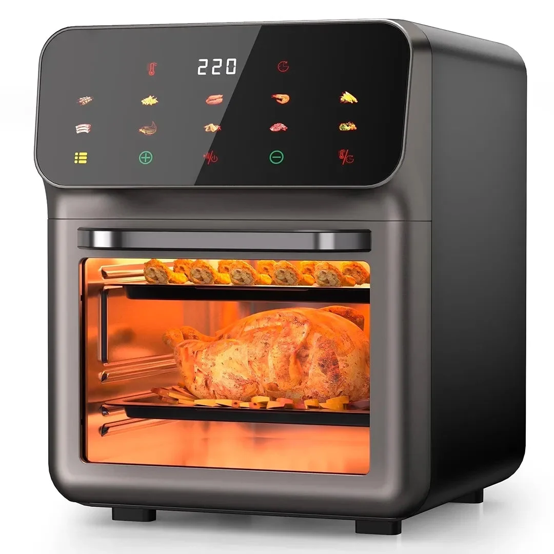 Casualife Air Fryer Oven 10 Qt Max 400F for Cooking - Black
