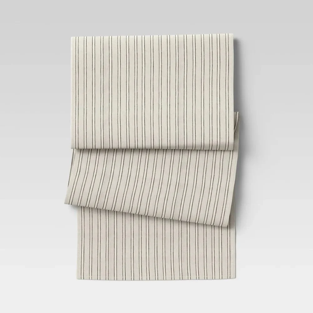 Threshold Cotton Striped Table Runner