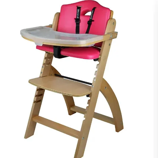 Abiie Beyond Junior Y High Chair - Natural/Raspberry (See Description)