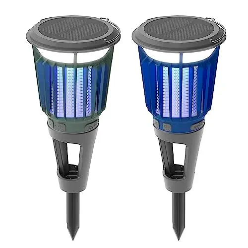 Wisely Solar Zapper with Lanterns and Auto On Feature 2Pk