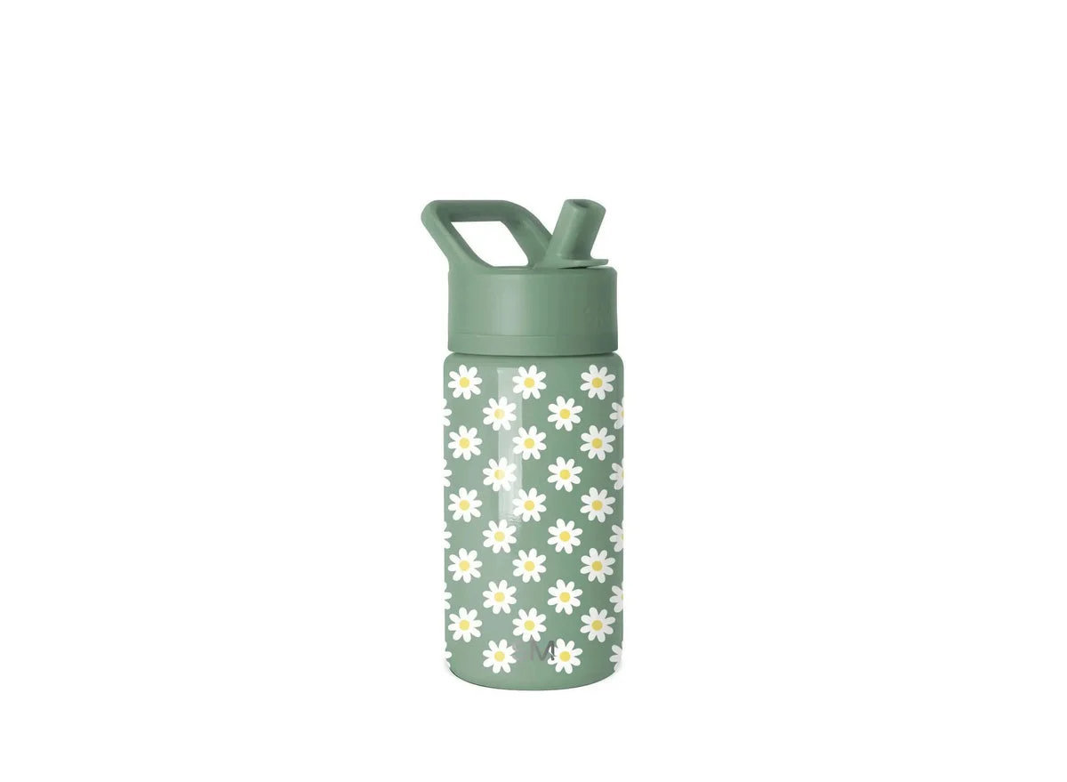 Simple Modern Water Bottle with Straw Lid - Green