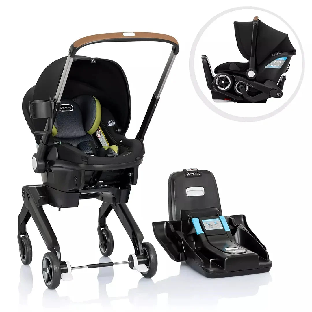 Evenflo Shyft DualRide Travel System with Carryall Storage - Durham