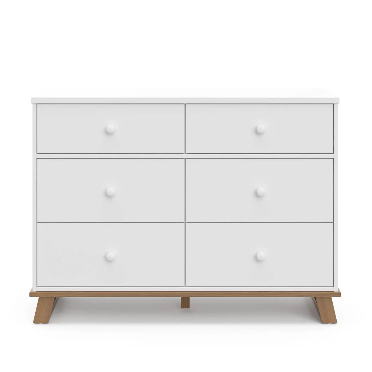 Storkcraft Modern 6-Drawer Double Dresser - White