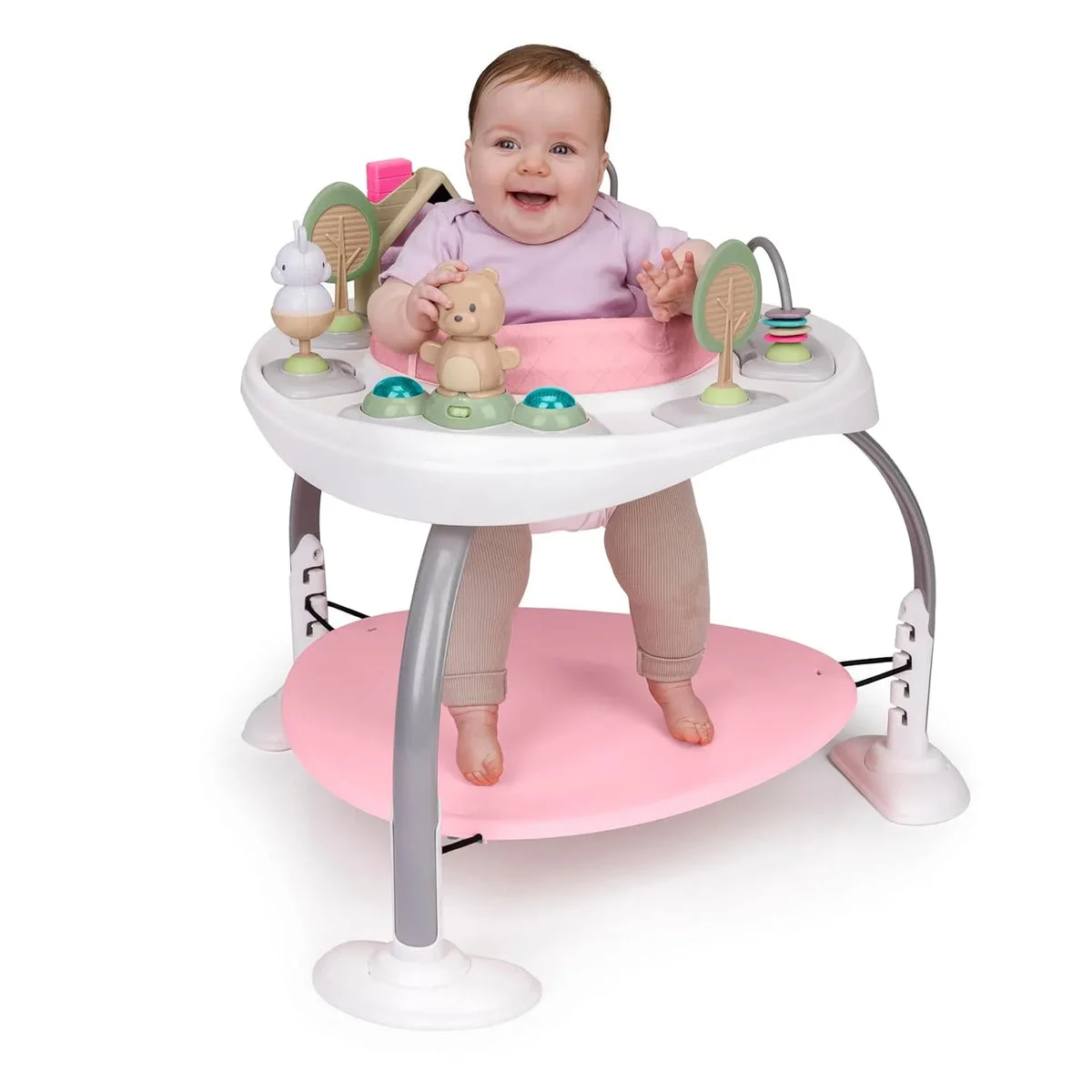 Ingenuity 2-in-1 Baby Activity Center Jumper and Table - Pink