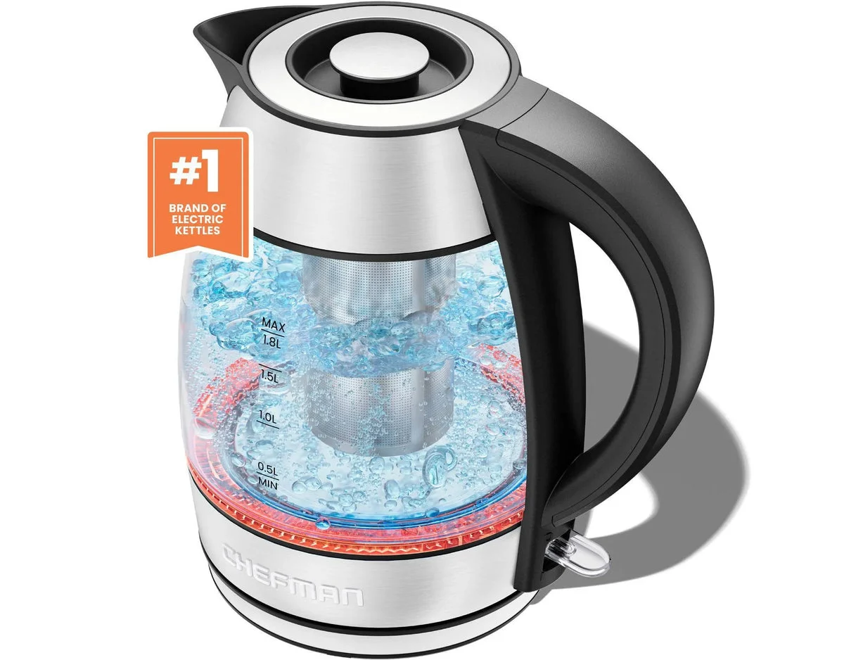 Chefman 1.8L Rapid-Boil Kettle with Keep Warm and Tea Infuser