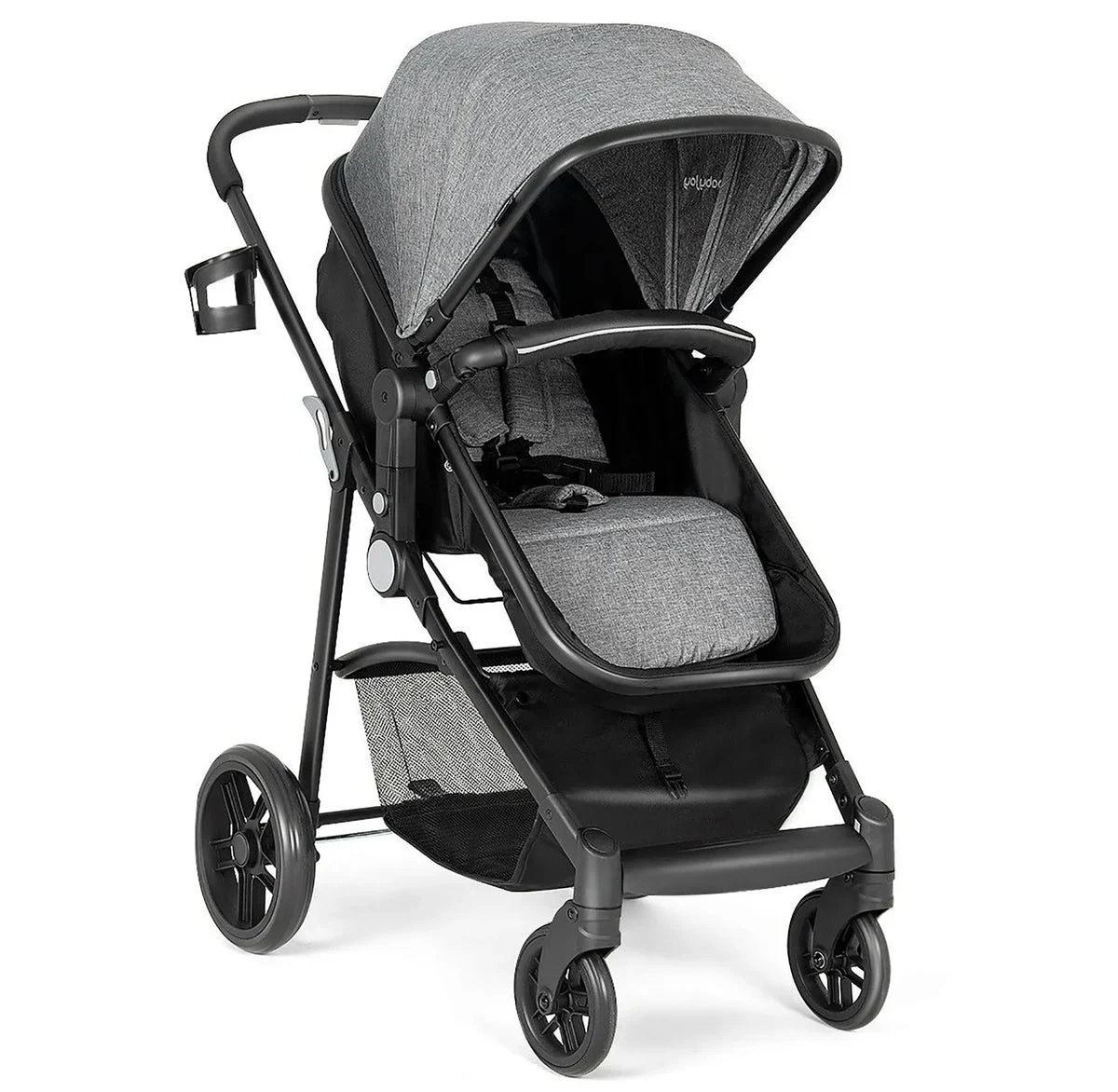 Costway Babyjoy 2 In 1 Foldable Baby Stroller Kids Travel Newborn Infant Buggy PUS01hchair Gray