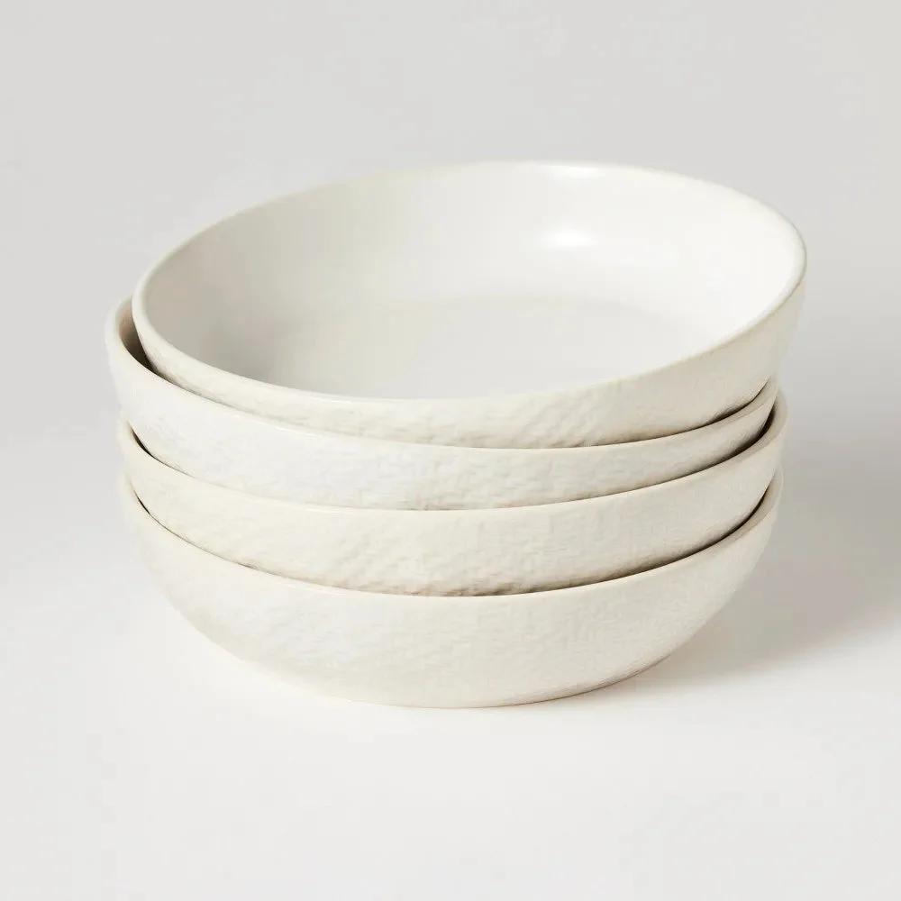 Threshold 4pc Stoneware Noodle Bowls - Cream