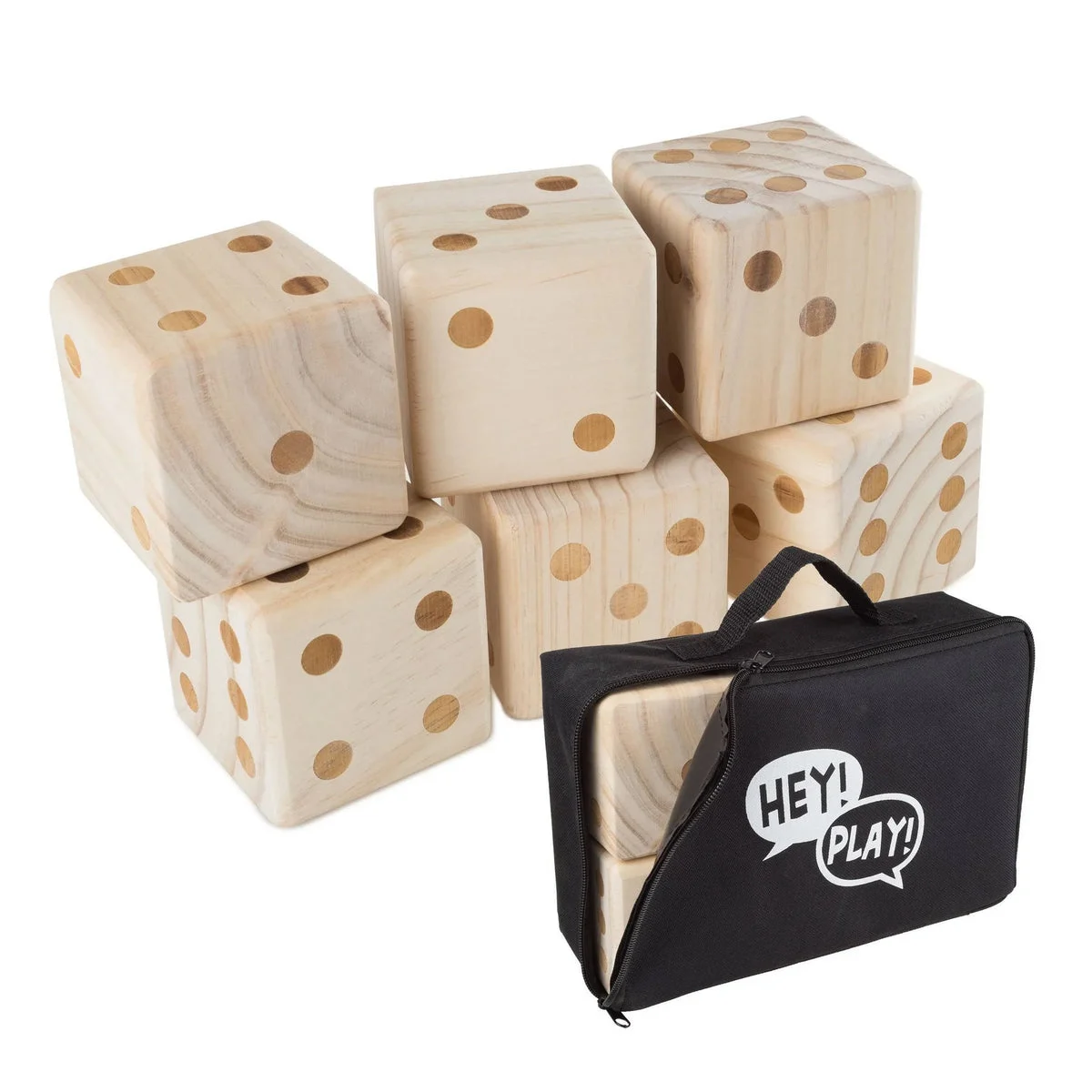 Hey! Play! Giant Wooden Yard Dice Outdoor Lawn Game