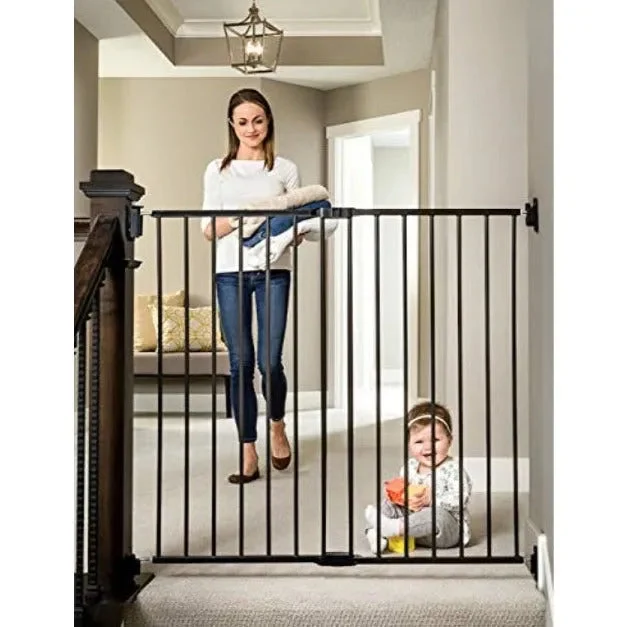 Regalo Extra Tall Top of Stair Safety Gate - Black