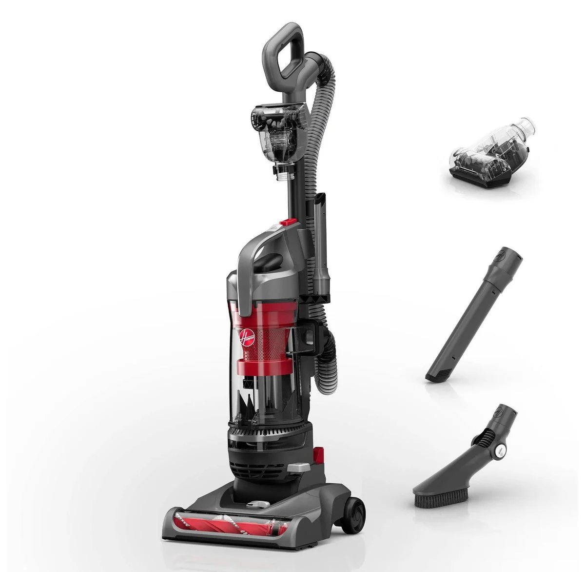 Hoover Pet Rewind Upright Vacuum - Gray/Red
