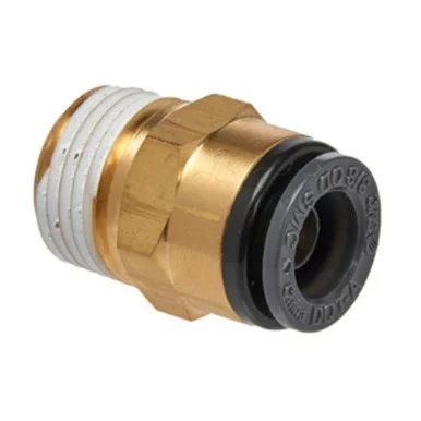 S.u.r. And R Auto Parts ABM340 Straight Male Connector 3/8" Tube X 3/8" Npt (2)