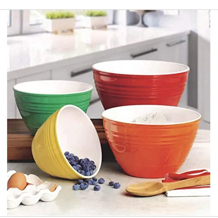 Pandex 4-Piece Melamine Mixing Bowls with Lids