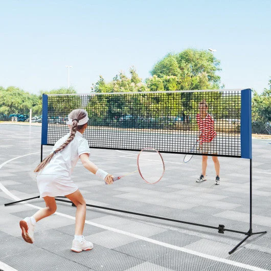 COSTWAY 10/14 Feet Adjustable Badminton Net Stand With Portable Carry Bag-10 Feet