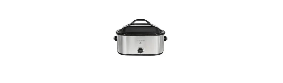 Hamilton Beach Roaster Oven 22qt 32215G: Slow Cooker & Turkey Roaster, 1450W, Dishwasher-Safe Parts, Black