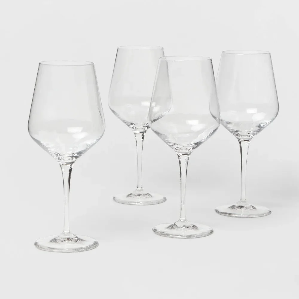 Threshold 22oz 4-Pack Glass Red Wine Glasses