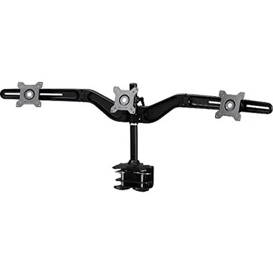 Amer Mounts Clamp Based Triple Monitor Mount for three 15"-24" LCD/LED Flat Panel Screens (amr3c)