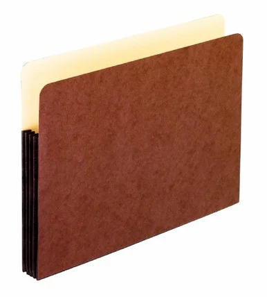 Pendaflex Expanding File Pocket - Letter - 8.50" X 11" - 3.50" Expansion - Manila, Red Fiber (1524EOX)