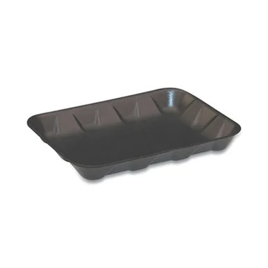 Pactive 51P904D Supermarket Trays, #4d, 1-compartment,9.58 X 7.08 X 1.25, Black, 400/carton