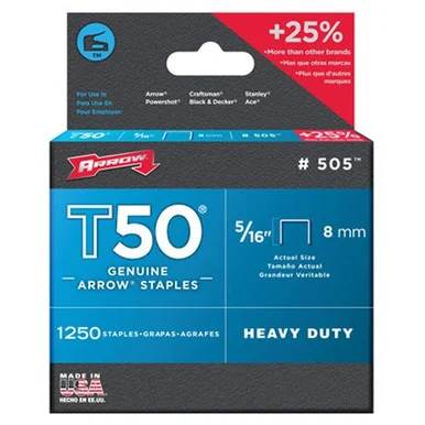 Arrow Flat Crown Staple, P22, 3/8x5/16, (50524)