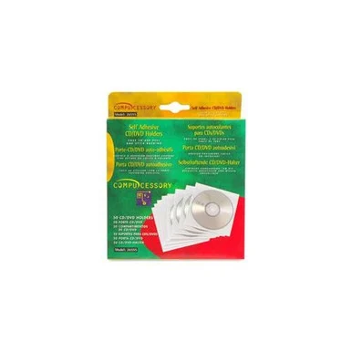 Compucessory Cd/dvd Holder - 1 Cd/dvd Capacity - Polypropylene - 50 / Pack - White (CCS26555)