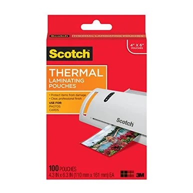 3m TP5900-100 Thermal Pouches 4 In X 6 In 100/pk