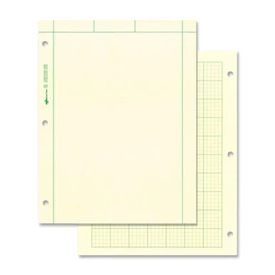 Rediform National Computation Pad - 100 Sheet - Quad Ruled - Letter 8.50" X 11" - 100 / Pad - Green Paper (RED42382)