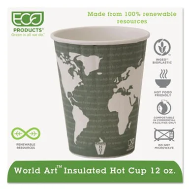 Eco-Products World Art Insulated Hot Cups (ep-bnhc12-wd)