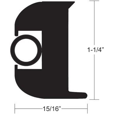 Taco Marine 3447BBK702 Flexible Rub Rail Kit Black W/ Bla 10917895