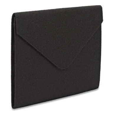 Smead 70920 Soft Touch Cloth Expanding Files, 2" Expansion, 1 Section, Letter Size, Black