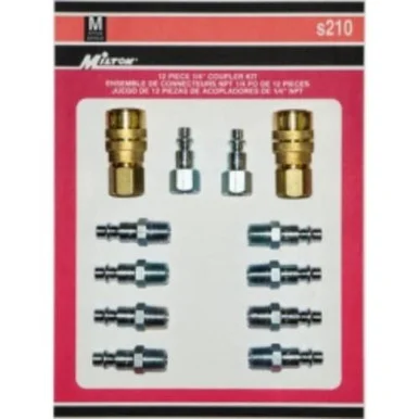 Milton Industries S-210 12 Piece M-style Coupler Kit