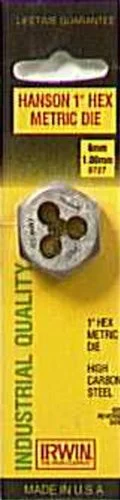 Hanson 9727 High Carbon Steel Hexagon 1" Across Flat Die 6mm-1.00