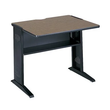 Safco Reversible Top Computer Desk - Rectangle - 28" X 35.50" X 30" - Steel - Medium Oak, Top, Base (SAF1930)
