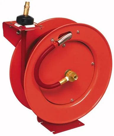 Lincoln Industrial 83753 Lincoln Steel Air Reel With 50 Ft. X 3/8 In. Rubber Air Hose, Red