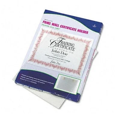 Advantus Panel Wall Certificate Holder - 11" X 8.50" Insert - Horizontal, Vertical - Acrylic - Clear (75317)