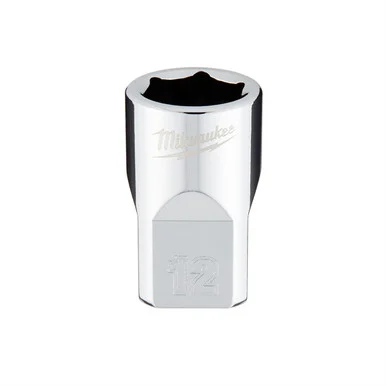 Milwaukee Electric Tools 45-34-9082 Milwaukee Tool 3/8" Drive 12mm Metric 6-point Socket With Four Flat Sides, Vanadium Steel, Chrome