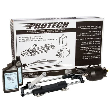 Uflex Usa PROTECH2.1 Uflex Protech 2.1 Front Mount Ob Hydraulic System - Includes Up28 Fm Helm Oil & Uc128-ts/2 Cylinder - No Hoses PROTECH2.1