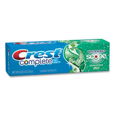 Procter & Gamble 38592CT Complete Whitening Toothpaste + Scope, Minty Fresh, 0.85 Oz Tube, 36/carton