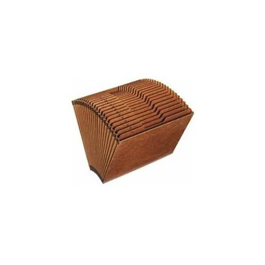 Sparco Heavy-duty Accordion Files Without Flap - Letter - 8.50" X 11" - 12 Pockets - 1/3 Tab Cut - Top Tab Location - Brown - 1 Each (SPR26536)