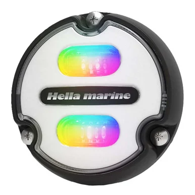 My Hella Lights 016146-011 Hella Marine Apelo A1 Rgb Underwater Light - 1800 Lumens - Black Housing - White Lens