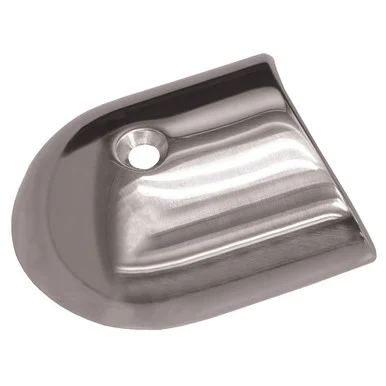 Taco Metals F16-0091 Taco Polished Stainless Steel 2-19/64’’ Rub Rail End Cap
