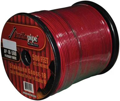 Audiopipe AP18500RD Remote Wire Audipipe 18ga 500' Red